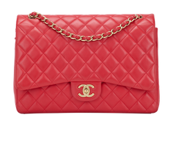 Maxi Classic Double Flap, Lambskin, Red, 18142291 (2013/14), AC/DB, 2*